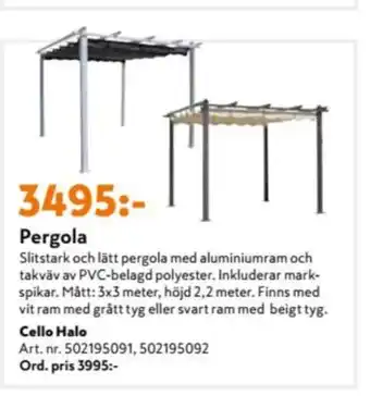 K-rauta Cello Pergola erbjuda