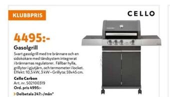 K-rauta Cello Gasolgrill erbjuda