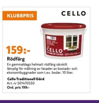 K-rauta Cello Målarfärg erbjuda