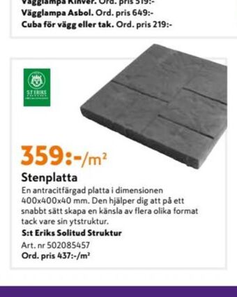 K-rauta S:t Eriks Markplatta erbjuda