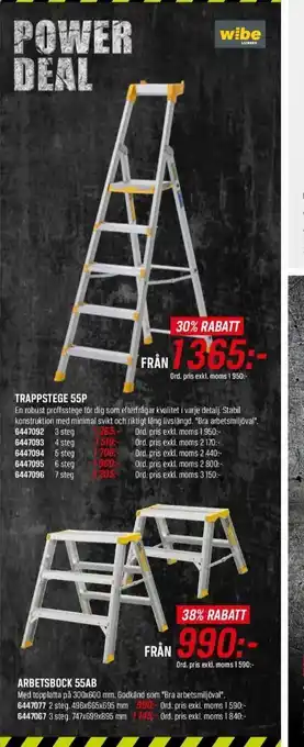 Swedol Wibe Ladders Trappstege erbjuda