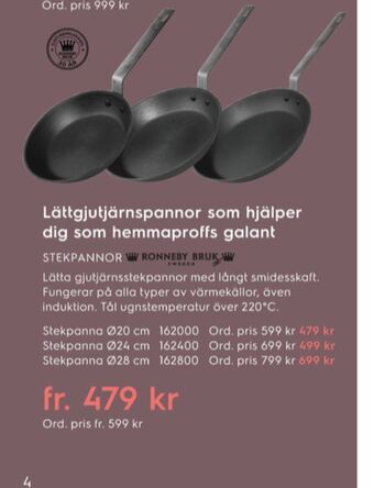Electrolux Home Ronneby Bruk Stekpanna erbjuda