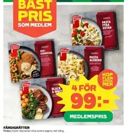 Coop FÄRDIGRÄTTER, Medlemspris erbjuda