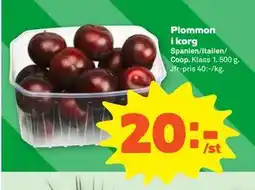Stora Coop Plommon i korg, SEK 20 erbjuda
