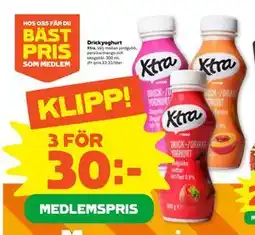 Stora Coop Drickyoghurt, Medlemspris erbjuda