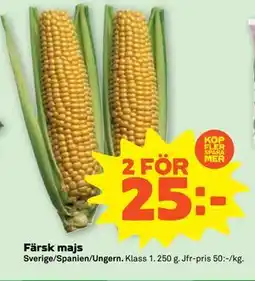 Stora Coop Färsk majs, SEK 25 erbjuda