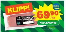 Stora Coop Fläskytterfilé, Medlemspris erbjuda