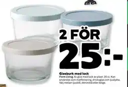 Stora Coop Glasburk med lock, SEK 25 erbjuda