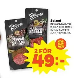 Stora Coop Salami, SEK 49 erbjuda