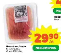 Stora Coop Prosciutto Crudo, Medlemspris erbjuda