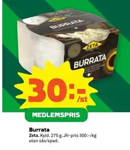 Stora Coop Burrata, Medlemspris erbjuda