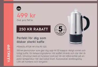 Wilfa Perkulatorbryggare