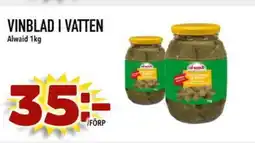 Prisma Mat Vinblad i vatten erbjuda