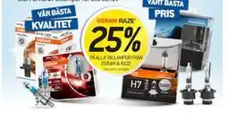 thansen 25% PÅ ALLA BILLAMPOR FRÅN OSRAM & RAZE erbjuda