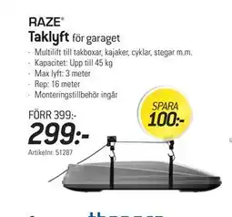 thansen Taklyft, SEK 299 erbjuda