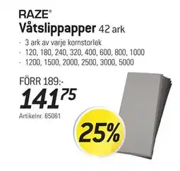 thansen Våtslippapper, SEK 141.75 erbjuda