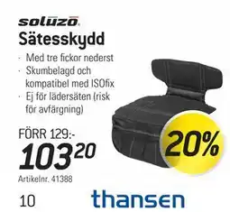 thansen Sätesskydd, SEK 103.2 erbjuda
