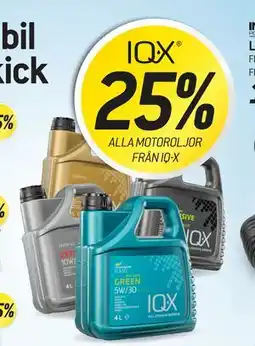 thansen 25% ALLA MOTOROLJOR FRÅN IQ-X erbjuda