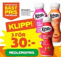 Coop XTRA Drickyoghurt erbjuda