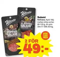 Coop KOTIVARA Salami erbjuda