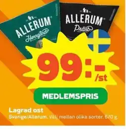 Coop ALLERUM Lagrad ost erbjuda