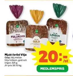 Coop Mjukt bröd Vilja erbjuda