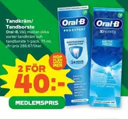 Coop ORAL-B Tandkräm/ Tandborste erbjuda