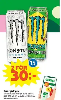 Coop MONSTER Energidryck erbjuda