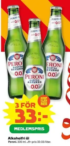 Coop PERONI Alkoholfri öl erbjuda