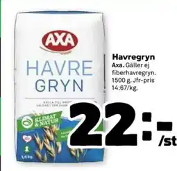 Coop AXA Havregryn erbjuda