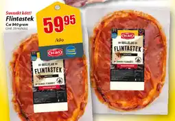 Extra Mjällby Stormarknad Svenskt kött! Flintastek erbjuda