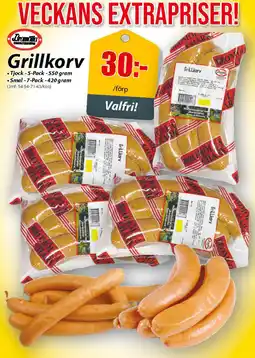 Extra Mjällby Stormarknad Grillkorv erbjuda