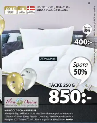 JYSK Flora Danica Täcke erbjuda