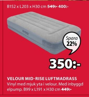 JYSK Intex Luftmadrass erbjuda