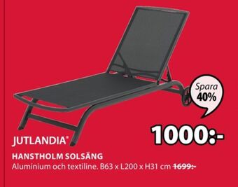 JYSK Jutlandia Solsäng erbjuda