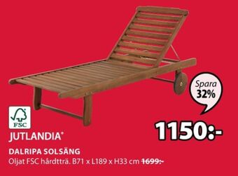 JYSK Jutlandia Solsäng erbjuda