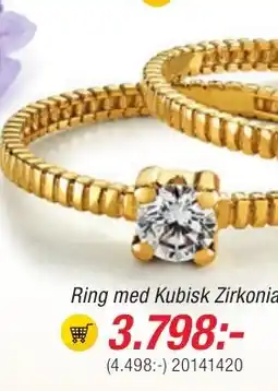 Guldfynd Ring med Kubisk Zirkonia erbjuda