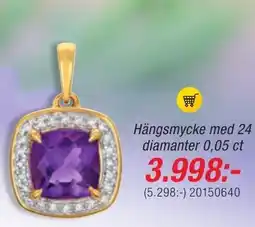 Guldfynd Hängsmycke med 24 diamanter 0,05 ct erbjuda