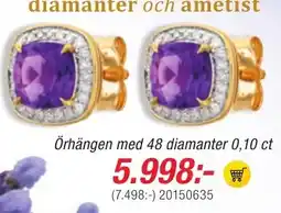 Guldfynd Örhängen med 48 diamanter 0,10 ct erbjuda