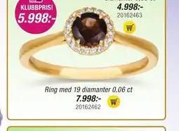 Guldfynd Ring med 19 diamanter 0,06 ct erbjuda