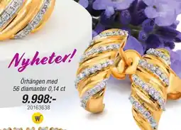 Guldfynd Örhängen med 56 diamanter 0,14 ct erbjuda
