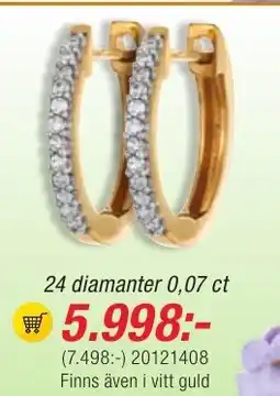 Guldfynd 24 diamanter 0,07 ct erbjuda