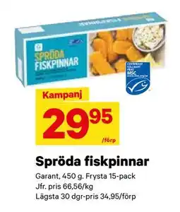 City Gross Spröda fiskpinnar, SEK 29.95 erbjuda