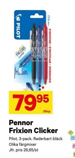 City Gross Pennor Frixion Clicker, SEK 79.95 erbjuda