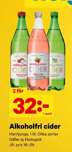 City Gross Alkoholfri cider, SEK 32 erbjuda