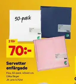 City Gross Servetter enfärgade, SEK 70 erbjuda
