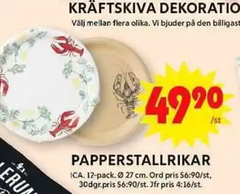ICA Maxi PAPPERSTALLRIKAR erbjuda