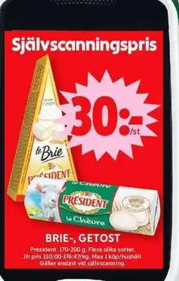 ICA Maxi BRIE-, GETOST erbjuda