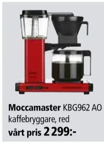 Kitch'n Moccamaster Kaffebryggare erbjuda
