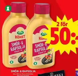 ICA Maxi SMÖR- & RAPSOLJA erbjuda